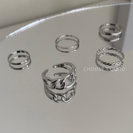 choose Selection|A08 Twist Chain Shape Ring 5 Piece Set