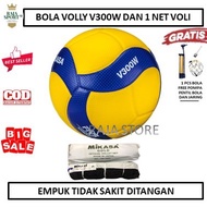 BOLA VOLLY/VOLI V300W DAN NET VOLLY/VOLI MIKASA GOLD - BOLA STANDART INTERNASIONAL - BOLA LIGA PRO