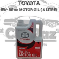 ORIGINAL GENUINE TOYOTA FULLY SYNTHETIC ENGINE OIL 5W-30 SN (4L)
