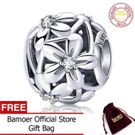 BAMOER จัดส่งฟรี100% 925เงินสเตอร์ลิงลูกปัดเสน่ห์ดอกไม้ Flourishing Fit สร้อยข้อมือและสร้อยคอเครื่อง