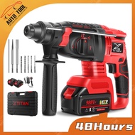 CLC ✧ 21V XTITAN Impact Cordless Electric Hammer Drill Rotary Impact Drill Power Tool Chiseling Impa