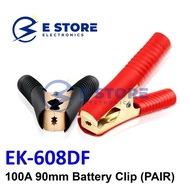 1 Pair Red+Black 100A 90mm High Current Car Battery Clips / Crocodile Clip - EK-608DF