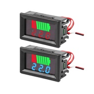 Car Battery Charge Level Indicator 12V 24V 36V 48V 60V 72V Lithium Battery Capacity Meter Tester Blue Display LED Tester Voltmeter