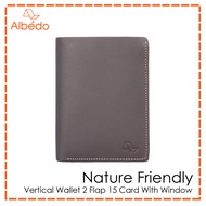 กระเป๋าสตางค์/กระเป๋าใส่บัตร ALBEDO VERTICAL WALLET 2 FLAP 15 CARD WITH WINDOW รุ่น NATURE FRIENDLY - NF05879