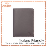 กระเป๋าสตางค์/กระเป๋าใส่บัตร ALBEDO VERTICAL WALLET 2 FLAP 15 CARD WITH WINDOW รุ่น NATURE FRIENDLY 