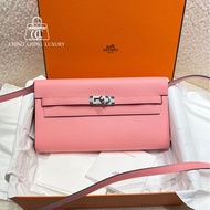 🌈Hermes💗Kelly to go💗1Q奶昔粉銀扣🌈全新閑置🌟Epsom皮🌟愛馬仕🌟