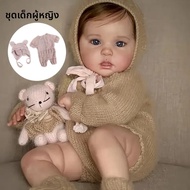 18-20 นิ้วล้างทําความสะอาดได้ Ward Reborn ตุ๊กตาสาว Rooted Hair ไวนิล 3D ทาสีผิวทารกแรกเกิดตุ๊กตาสาว