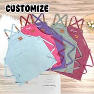 Unisex Custom Canvas Apron With Pockets - Personalized Cotton Work Apron For Hair Salon, Nail Techs,