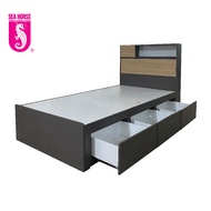 SEA HORSE Bed with 3  Drawers and Little Head Box Can Put Phone! Pre-Order! (YHT-BED-N-753)