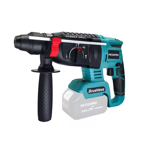 Brushless Cordless Rotary Hammer Drill 18V SDS Plus Hammer Drill 4 Modes Selector fit Makita 18v Bat