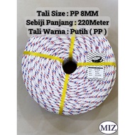 PP 8MM x 220MTR Tali Miz Tali Pukat PP Rope Tali Baru Tali Laut Tali Nelayan Tali Lembu Tali Pokok T