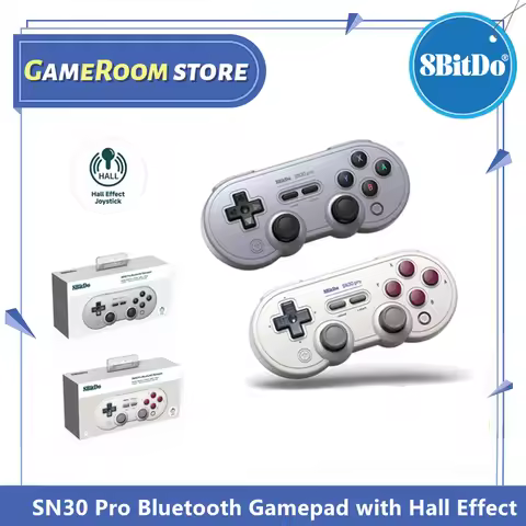 8Bitdo SN30 Pro Bluetooth Gamepad Controller with Hall Effect Joystick for Nintendo Switch MacOS Ras