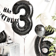 32 Inch Large Size Number Balloon/Black Balloon/Number Balloon/Birthday Balloon/Age Balloon/Party Ba