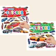 Book - Sticker Peel and Sticker Game Combo - Supercar - Volume 1+2 - Training IQ EQ CQ (VTA)
