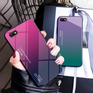 OPPO A1K A 1K OPPOA1K Case Gradient Color Tempered Glass Case Cover OPPO A1K Hard Case Casing