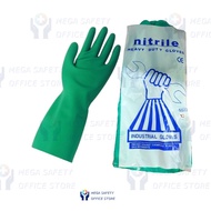 MEGA ถุงมือไนไตร ชนิดหนา สำหรับงานหนัก หนา 18 mil สามารถป้องกัน น้ำมัน-สารเคมี กรด-ด่าง ได้ดีเยี่ยม 