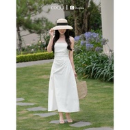 COQUI | Lady designed Linen Rosemary Dress, long lady's Dress, elegant two-strap design