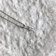 【 日本直送 名牌中古包 】Christian Dior 迪奧 項鍊 銀色 Logo vintage 古董 6fz52n