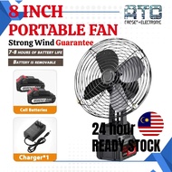 ATC Kipas Khemah Mudah Alih 8 Inci | Tanpa Wayar 6000mAh Portable Camping Fan