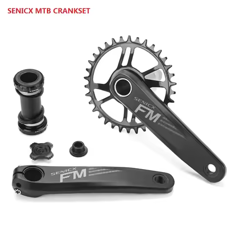SENICX 1 x 10 11 12 Speed Crankset Eagle Tooth for MTB XC/TR/DH/FR 165/170 / 175mm,34T,BSA Chainset 