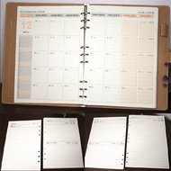 2024 Manual Loose-leaf Replacement Core A5 B5 Schedule Plan Handbook Binding 6 Holes 9 Holes Core 1 