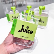 Juice Bottle Juice Bottle Simple Green Plastic Packaging Bottle with Hole Lid Beverage Bottle Fruit 