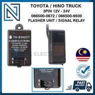 TH-S302CT TOYOTA CAR HINO TRUCK 3PIN 12V - 24V Flasher Unit Signal Relay Indicator Relay 066500-0672