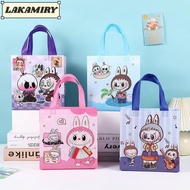 LAKAMIRY Handbag, POP MART Plastic  Tote Bags,  Cartoon Waterproof Storage Gift Bags