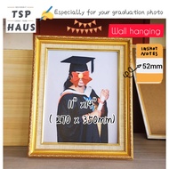 11R PS Gold+liner Photo Frame Wall hanging for wedding,graduation photo,Convo Bingkai Gambar dinding