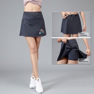 2024 Newest Tennis Dress Sports Short Skirt Women's Speed Dry Pants Skirt Anti Shining Tennis Skirt Skirt Half Skirt Outdoor Running Fitness Skirt Mesh Fast Dry Sports Skirt