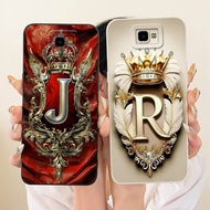 For Samsung Galaxy J7 Prime Case Cover Luxury A-Z Letters 2D Painted Silicone Casing SM-G610F SM-G61