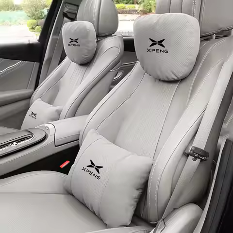 Suede Car Headrest Waist Seat Support Seat S Class Soft Car Neck Pillow For Xiaopeng Xpeng G9 X9 G6 