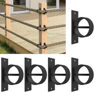 []-Stainless Steel 5Pack Rope End Snap with CrossScrew Securing–Rope Cap Rope Cover&amp Support for 