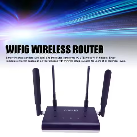 WiFi6 Wireless Router 300Mbps 4G 5G CPE LTE Router with SIM Card Slot 4 Antennae for Phone Laptop PC