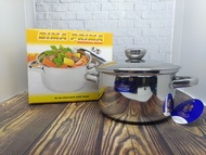 BIMA Panci Sup Bima Prima Saucepot Rebus Masak Sop Stainless Steel Kompor Induksi Listrik Induction Cooker Pan Soup 16Cm