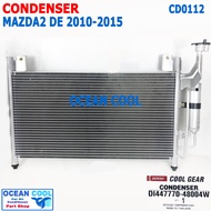 แผงแอร์ มาสด้า2DE 2010 - 2015 แถมไดเออร์ CD0112 COOL GEAR แท้รหัส DI447770-48004W Condenser For Mazd