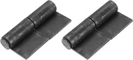 QUARKZMAN Weldable Flag Hinges, 2-Pack 4-8/9" x 2-5/9" Carbon Steel Welding Hinges with Removable Pi