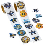 Police Stickers for Kids - 200 Pack of Law Enforcement Themed Designs - Kids' Educational Arts and C