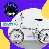 [Stock Ready] Crius Velocity / Master D 20" 451 Aero Tyre Shimano Shifter Hollowtech 56T Folding / Foldable Bicycle