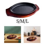 [nvnrbso] Cast Steak Plate Fajita Server Plate Fajita Pan Tray for Cooking Stovetops Home