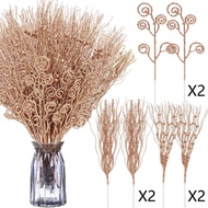 6PCs Christmas Tree Decorations Artificial Glitter Berry Stems Ornaments Fake Christmas Candy Picks 