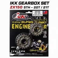 IKK RACING GEARBOX GEAR BOX 5TH T - 20T / 21T 1 SET ZX150 ZXR150 ZX 150 KRR150 KRR 150 NINJA KAWASAK