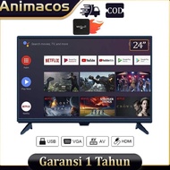 Animacos TV LED 24 inch HD Ready Smart TV Televisi With