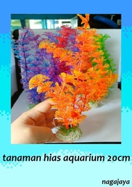 tanaman aquarium tanaman hias plastik aquarium tanaman plastik hiasan aquarium 20 cm