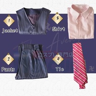 HOLOUN Tokyo Revengers Bonten Haruchiyo Sanzu คอสเพลย์อะนิเมะเครื่องแต่งกาย6ชิ้นชุดเสื้อกั๊กเสื้อสูท