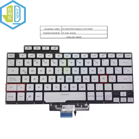 US English SP Spain Latin Ukrain backlit laptop keyboard For ASUS ROG Zephyrus G14 GA401 GA401I GA40