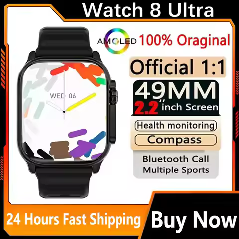 Watch 8 Ultra Smart Watch Ultra Gen 2 IWO Watch NFC Bluetooth Call Heart Rate Waterproof 2.2Inch Wir