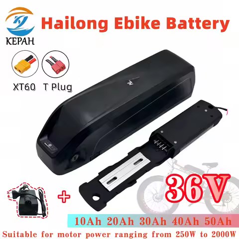 36V Hailong 10Ah 20Ah 30Ah 40Ah 50AH Lithium Battery Bafang Motor 750W 1000W 1500W 2000w Battery