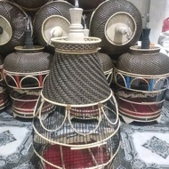 SANGKAR ROTAN PERKUTUT MODEL KERUCUT TERLARIS