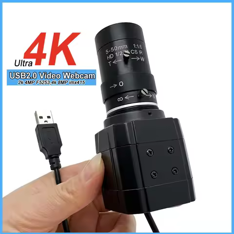 Ultra 4K 8MP Streaming WebCam 10X 5-50mm Varifocal CS lens 4/6mm Fixed Lens 2K 4MP F5253 PC Video Us